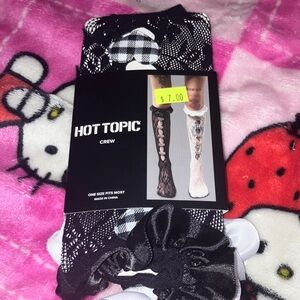 Dark Coquette Lace Crew Socks